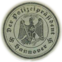 Siegelmarke des Polizeipräsidenten Hannover um 1933
