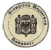 Siegelmarke Diktatur Preussen in Hannover